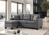 Cris Gray Reversible Sectional from Happy Homes - Luna Furniture
