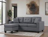 Cris Gray Reversible Sectional from Happy Homes - Luna Furniture