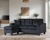 Cris Black Reversible Sectional from Happy Homes - Luna Furniture