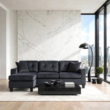 Cris Black Reversible Sectional