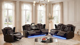 Luz Brown 3-Piece Reclining Set from Happy Homes - Luna Furniture