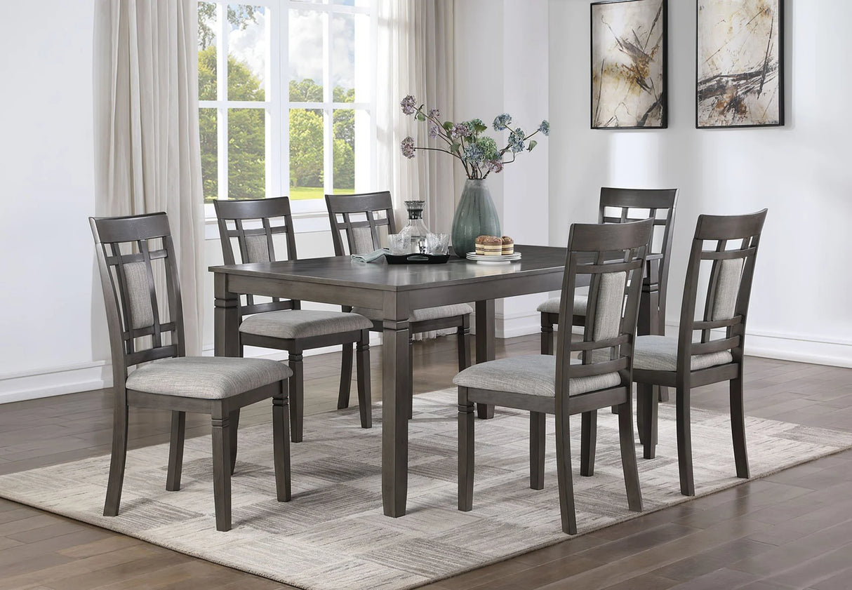 Sunset Gray Dining Set (Table & 6 Chairs) from Happy Homes - Luna Furniture