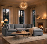 Sky Gray Velvet Modular Sectional from Happy Homes - Luna Furniture