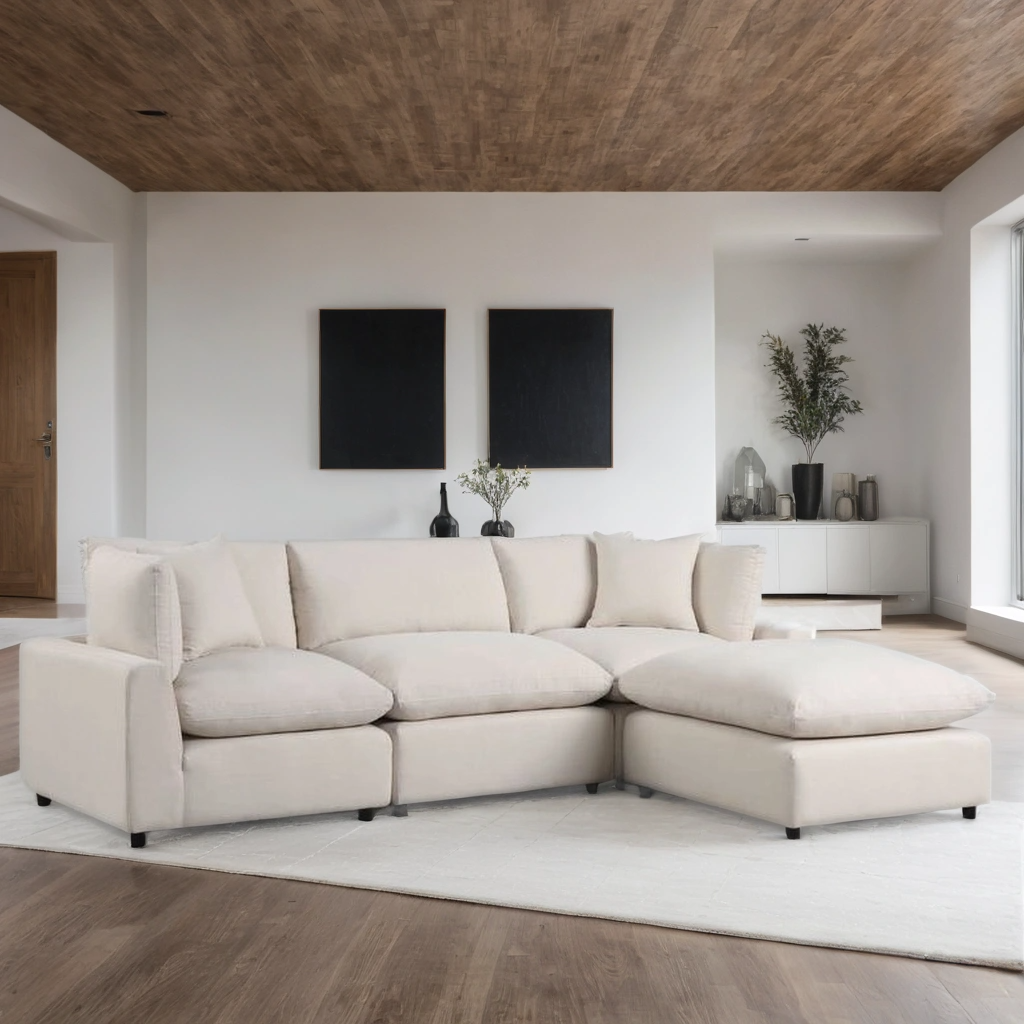 Sky Sand Linen Modular Sectional from Happy Homes - Luna Furniture