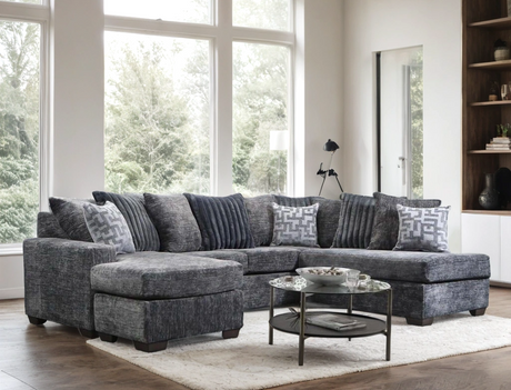 Galatic Charcoal RAF Chaise Sectional from Happy Homes - Luna Furniture