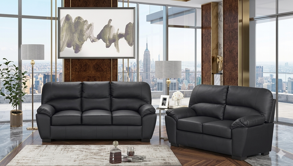 Tiffany Black 2-Piece Living Room Set from Happy Homes - Luna Furniture