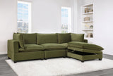 Cloud Olive Velvet 4-Piece Modular Sectional from Happy Homes - Luna Furniture