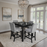 Dior Oynx Gray 5-Piece Counter Height Set from Happy Homes - Luna Furniture