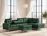 Anserra Green Reversible Sectional with Ottoman from Happy Homes - Luna Furniture