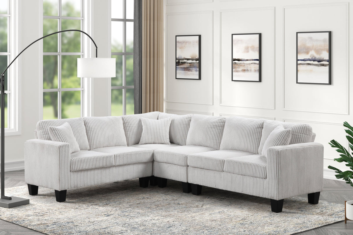 Logan Beige Reversible Sectional from Happy Homes - Luna Furniture