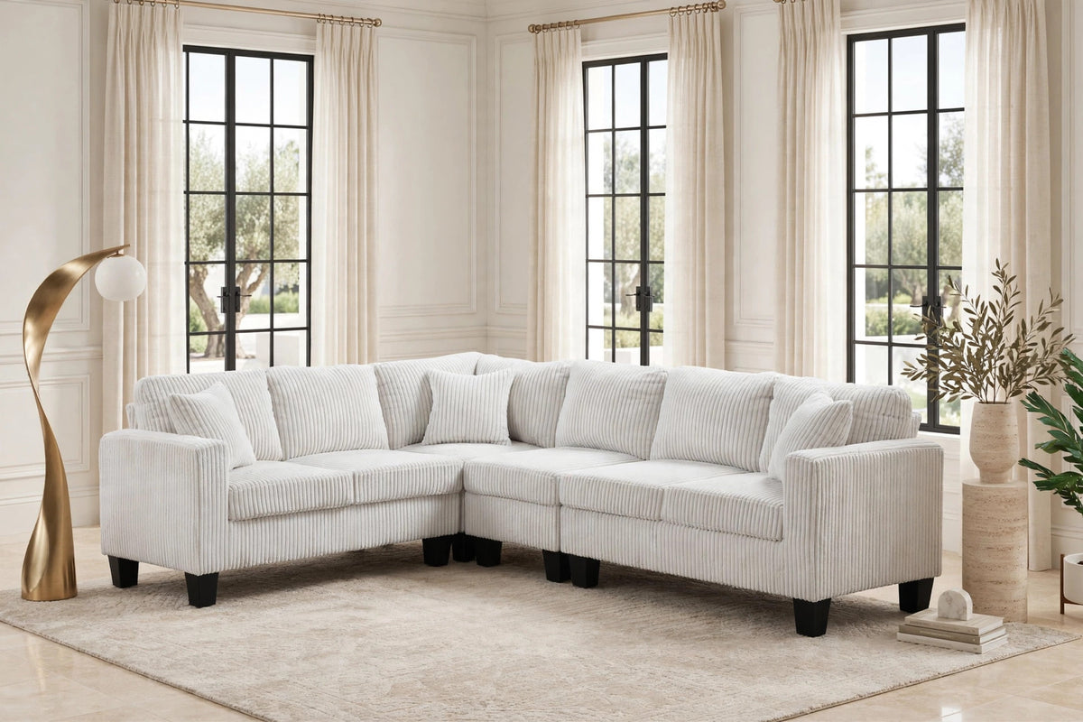Logan Beige Reversible Sectional