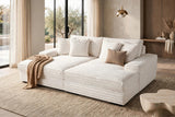 Edna Beige Oversized Double Chaise Sectional