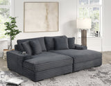 Edna Gray Oversized Double Chaise Sectional from Happy Homes - Luna Furniture