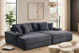 Edna Gray Oversized Double Chaise Sectional