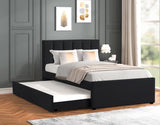 Maya Black Full Platform Bed with Trundle from Happy Homes - Luna Furniture