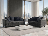 Bozo Charcoal Sofa and Loveseat from Happy Homes - Luna Furniture