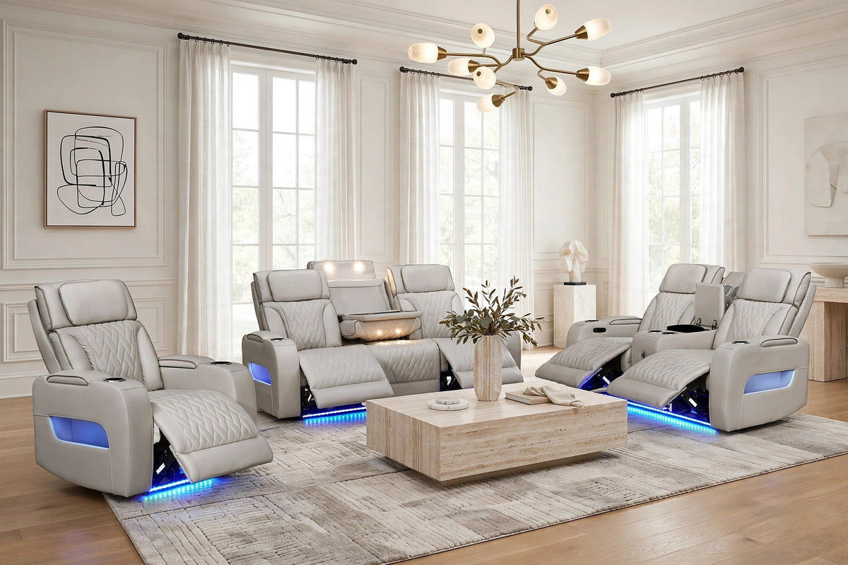 Dubai Sand 3-Piece Power Reclining Set from Happy Homes - Luna Furniture