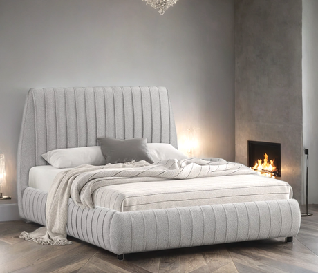 Oasis Gray King Platform Bed from Happy Homes - Luna Furniture