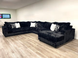 Volna Black 4-Piece Oversized Sectional from Happy Homes - Luna Furniture
