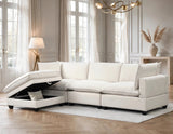 Cloud Sand Linen 4-Piece Modular Sectional from Happy Homes - Luna Furniture