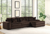 Sunday Chocolate 3-Piece RAF Sectional from Happy Homes - Luna Furniture