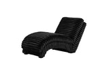 Curva Black Chaise from Happy Homes - Luna Furniture
