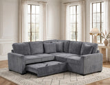 Ariel Charcoal Sectional With Pull-Out Bed from Happy Homes - Luna Furniture