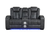Stefano Gray 3-Piece Reclining Living Room Set from Happy Homes - Luna Furniture