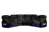 Spain Black Power Reclining Sectional with Power Headrests from Happy Homes - Luna Furniture