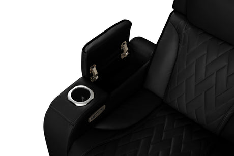 Spain Black Power Reclining Sectional with Power Headrests from Happy Homes - Luna Furniture