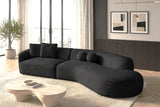 Mia Black Curved Sectional from Happy Homes - Luna Furniture