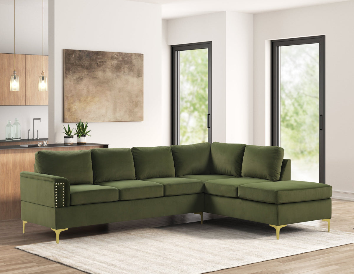 Vogue Black Velvet Sectional from Happy Homes - Luna Furniture