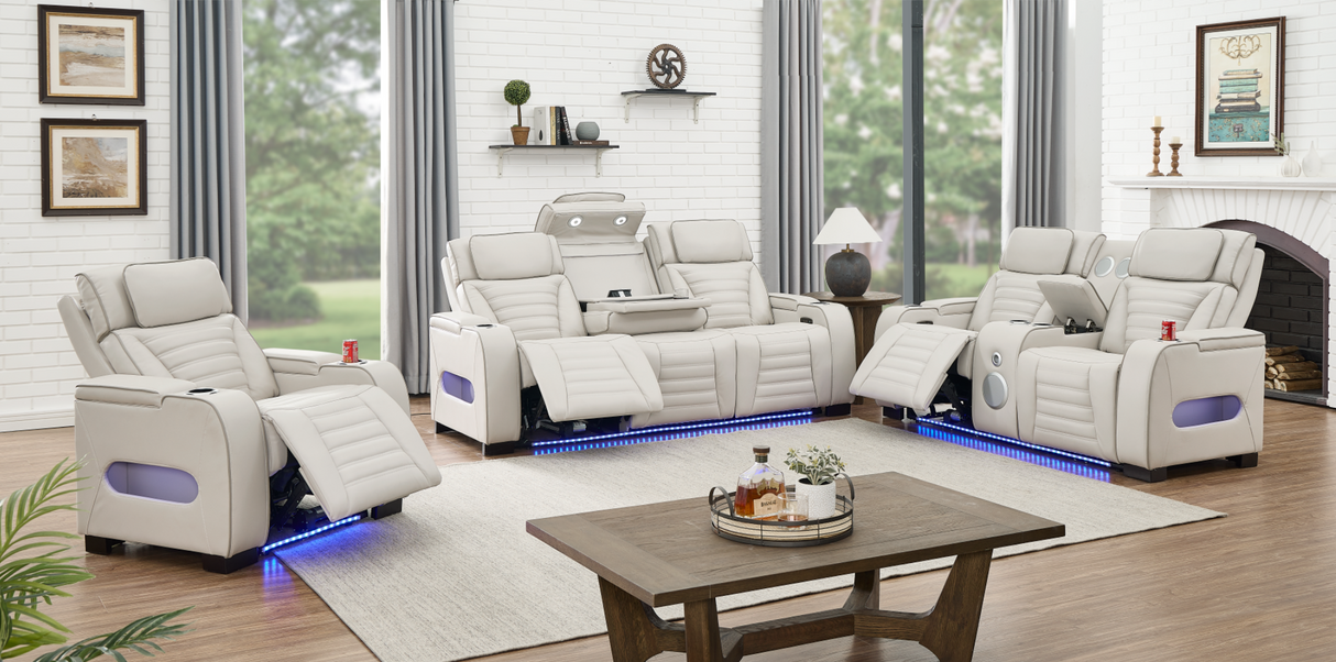 Tokyo Sand 3-Piece Power Reclining Set from Happy Homes - Luna Furniture