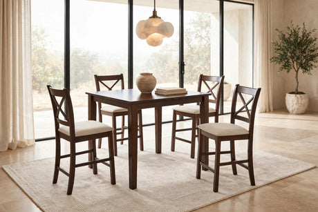 Tahoe Beige 5-Piece Counter Height Dining Set from Happy Homes - Luna Furniture