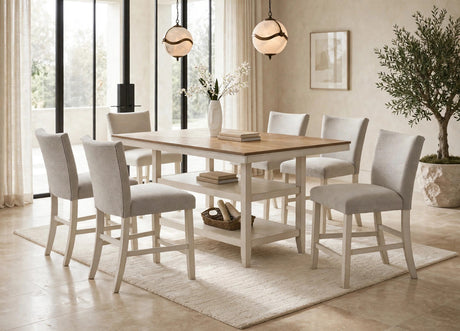 Marton Gray/White 7-Piece Counter Height Set from Happy Homes - Luna Furniture