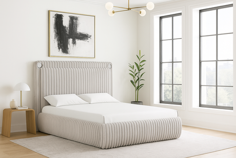 Diana Gray Queen Platform Bed from Happy Homes - Luna Furniture