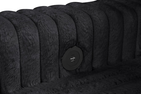 Forever Black Sectional With Pull-Out Bed from Happy Homes - Luna Furniture