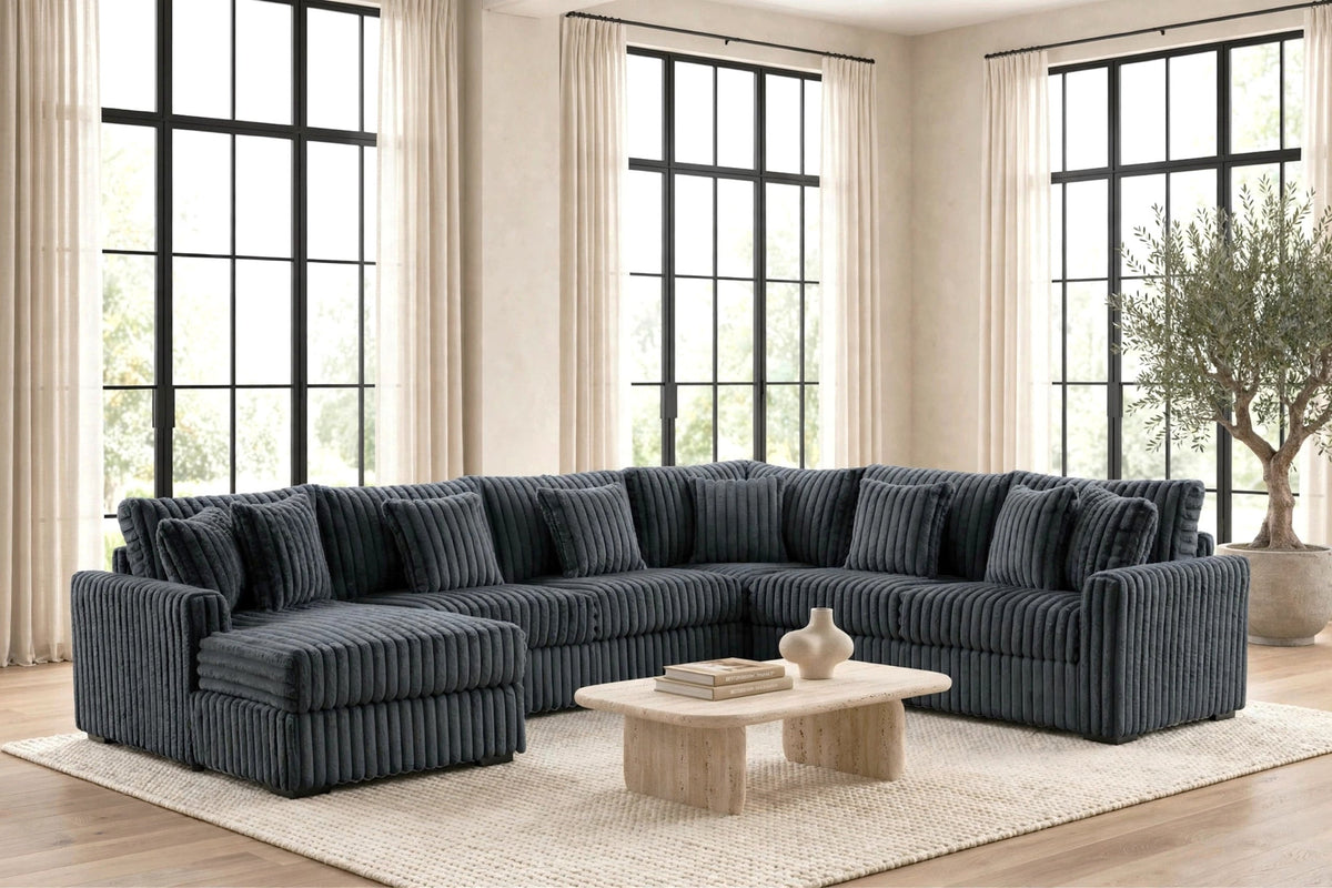 Solana Charcoal Sectional from Happy Homes - Luna Furniture