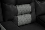 Jordon Black/Gray Reclining Sectional from Happy Homes - Luna Furniture