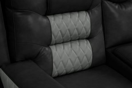 Jordon Black/Gray Reclining Sectional from Happy Homes - Luna Furniture