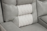 Jordon Gray/White Reclining Sectional from Happy Homes - Luna Furniture