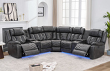 Ace Gray Reclining Sectional from Happy Homes - Luna Furniture