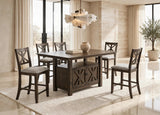 Valonia Espresso 7-Piece Counter Height Set from Happy Homes - Luna Furniture