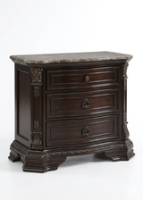 Stana Brown Marble Top Nightstand from Happy Homes - Luna Furniture