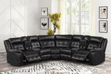 Jacob Black Reclining Sectional from Happy Homes - Luna Furniture
