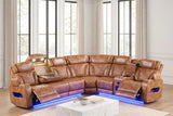 Barcelona Brown Power Reclining Sectional