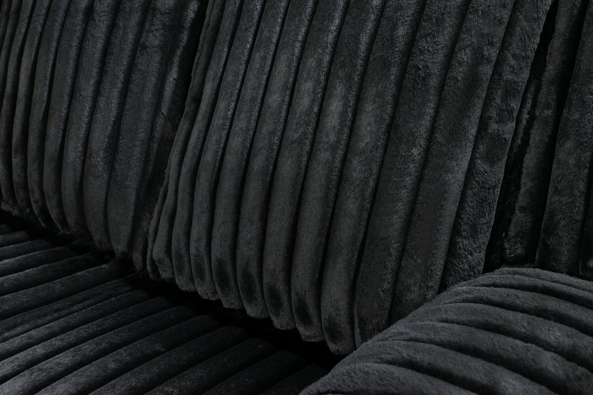 Flash Black Power Reclining Sectional from Happy Homes - Luna Furniture