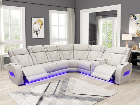 Barcelona Sand Power Reclining Sectional from Happy Homes - Luna Furniture