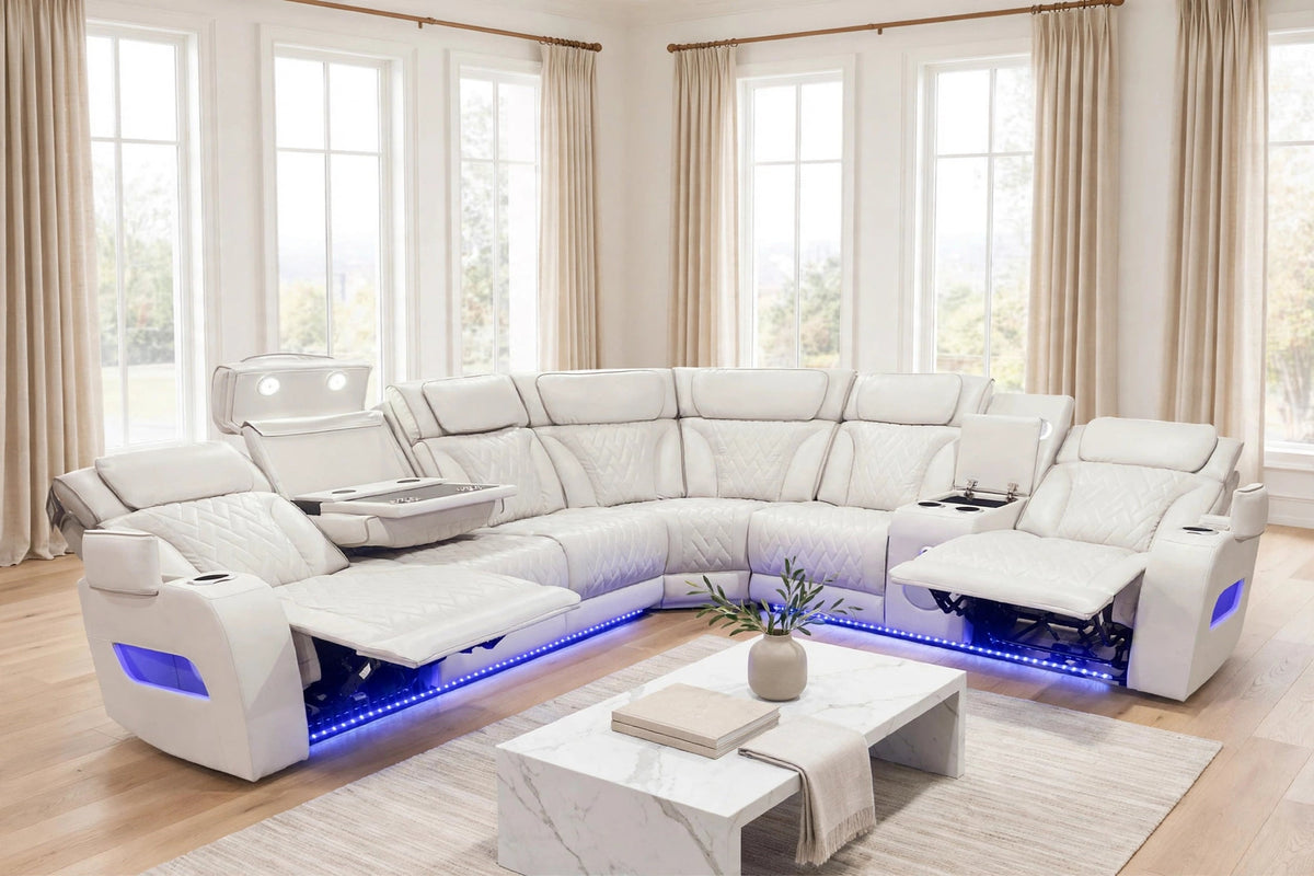 Barcelona Sand Power Reclining Sectional