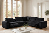 Amelia Onyx Power Reclining Sectional with Bluetooth Speakers from Happy Homes - Luna Furniture
